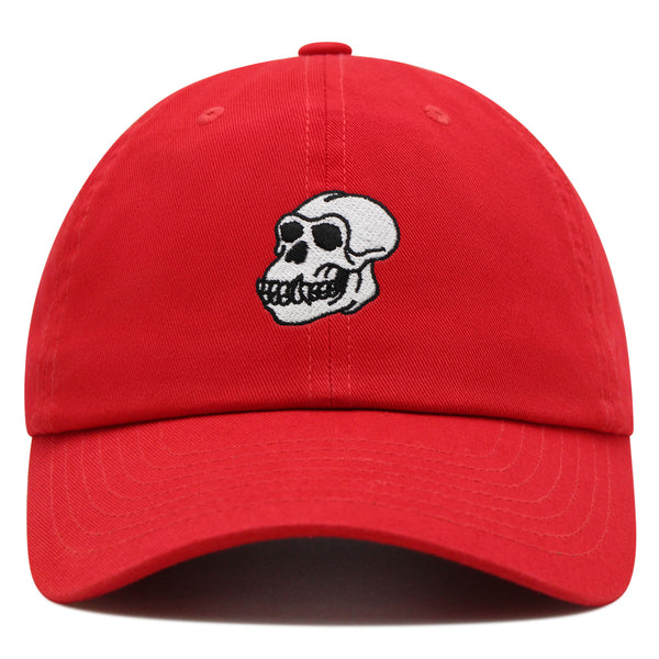 Gorilla Skull Premium Dad Hat Embroidered Baseball Cap Skelton