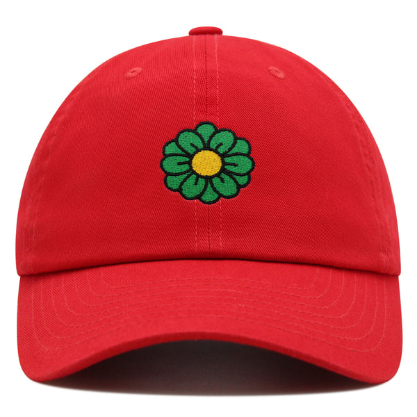 Flower Premium Dad Hat Embroidered Baseball Cap Cute Blue