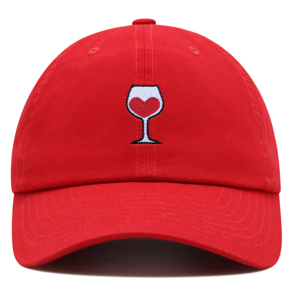 Wine Premium Dad Hat Embroidered Baseball Cap Romantic
