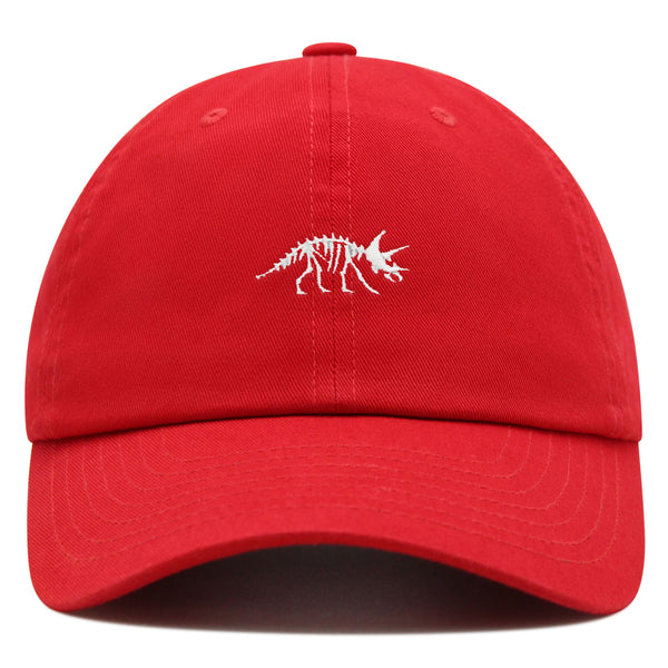 Dinosaur Fossil Skeleton Premium Dad Hat Embroidered Baseball Cap Skull