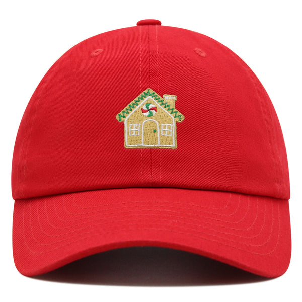 Gingerbread House  Premium Dad Hat Embroidered Baseball Cap Holiday