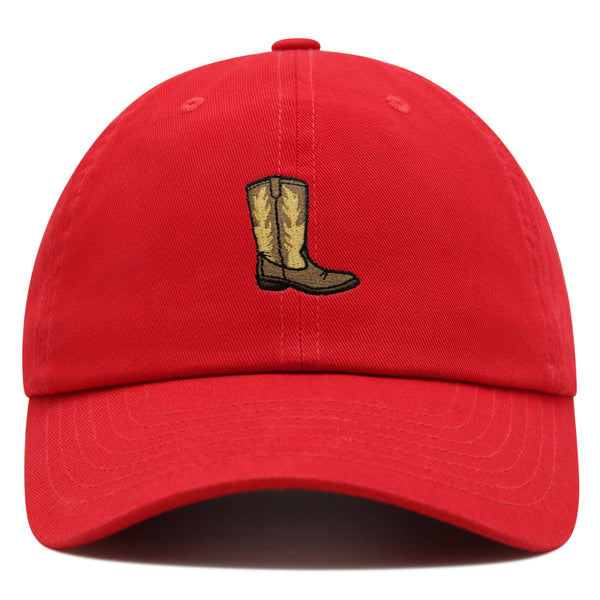 Cowboy Boot Premium Dad Hat Embroidered Baseball Cap Boots