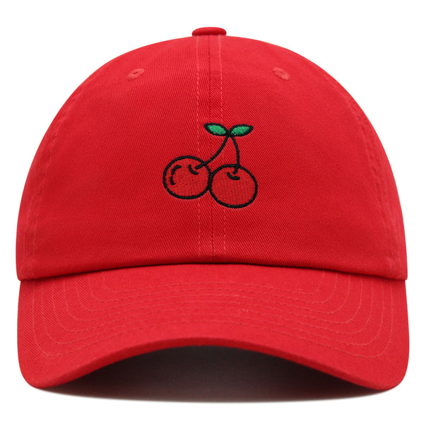 Cherries Premium Dad Hat Embroidered Baseball Cap Fruit