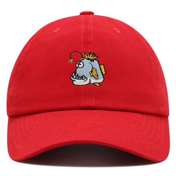 Angler Fish Premium Dad Hat Embroidered Baseball Cap Funny