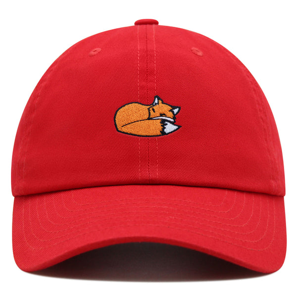 Fox Premium Dad Hat Embroidered Baseball Cap Sleepy Animal