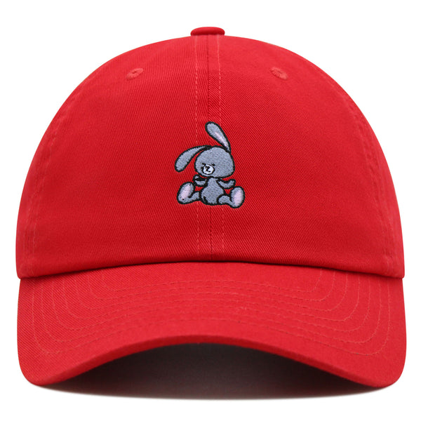 Stuffed Bunny Toy Premium Dad Hat Embroidered Baseball Cap Stuffed Doll