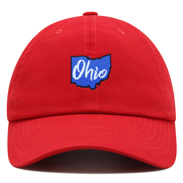 Ohio State Premium Dad Hat Embroidered Cotton Baseball Cap Map