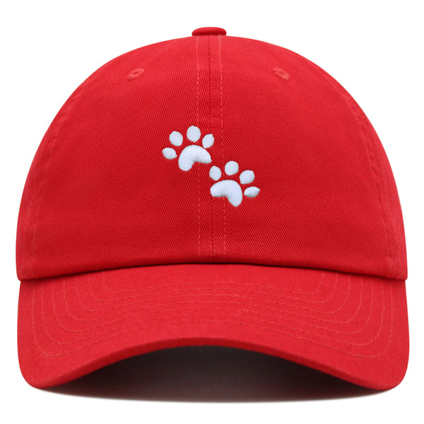 Dog Paw Premium Dad Hat Embroidered Cotton Baseball Cap Puppy Paws