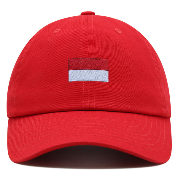 Indonesia Flag Premium Dad Hat Embroidered Cotton Baseball Cap Country Flag Series