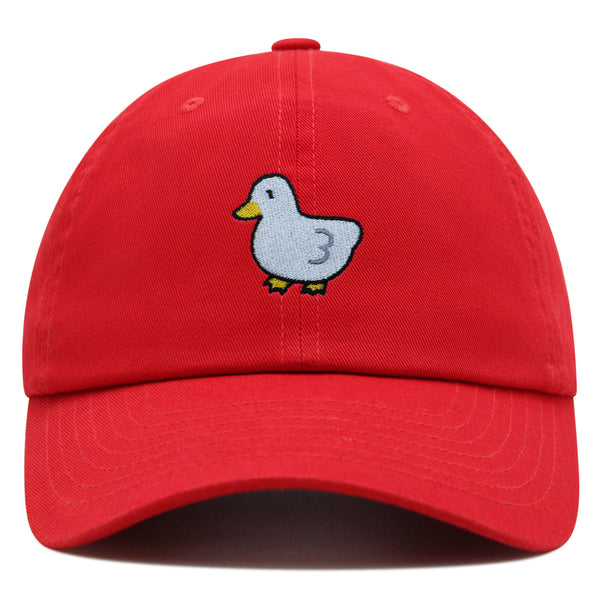 Hand Drawn Duck Premium Dad Hat Embroidered Cotton Baseball Cap