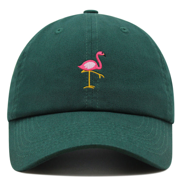 Flamingo Premium Dad Hat Embroidered Baseball Cap Bird Pink