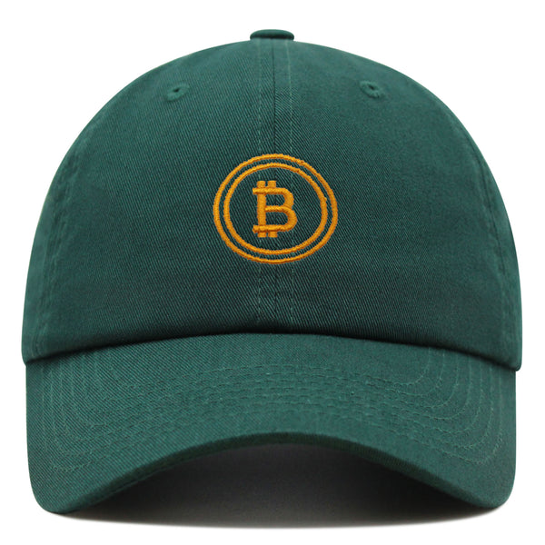 Bitcoin Premium Dad Hat Embroidered Baseball Cap Cryptocurrency