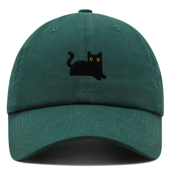 Black Cat Premium Dad Hat Embroidered Baseball Cap Cat Mom