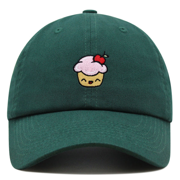 Happy Cupcake Premium Dad Hat Embroidered Baseball Cap Muffin Sweet