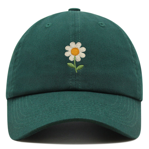 Chamomile Flower Premium Dad Hat Embroidered Baseball Cap Floral