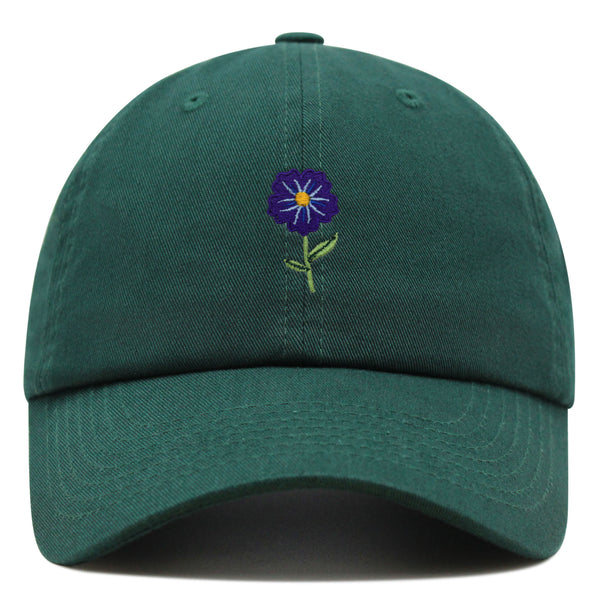 Flower Premium Dad Hat Embroidered Baseball Cap Floral Purple