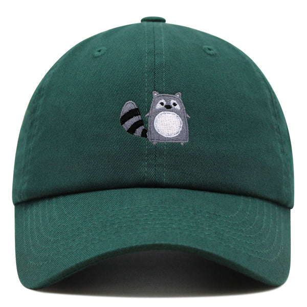 Racoon Premium Dad Hat Embroidered Baseball Cap Cute Zoo