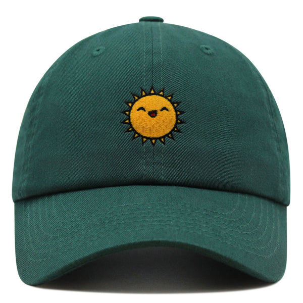 Happy Sun Premium Dad Hat Embroidered Baseball Cap Sunny Summer Morning