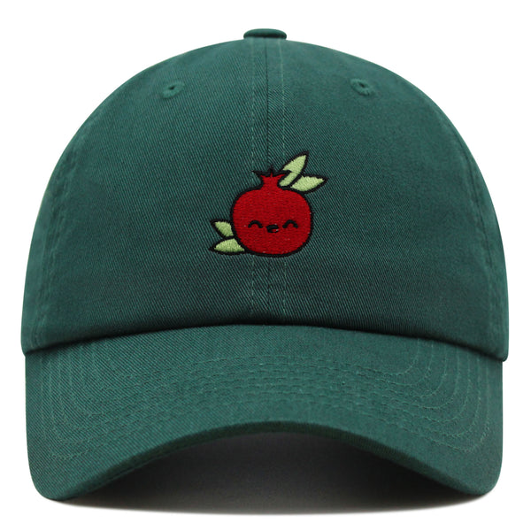 Pomegranate Premium Dad Hat Embroidered Baseball Cap Vegan Fruit Garnet