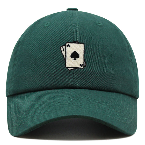 Blackjack Premium Dad Hat Embroidered Baseball Cap Card Casino Las Vegas