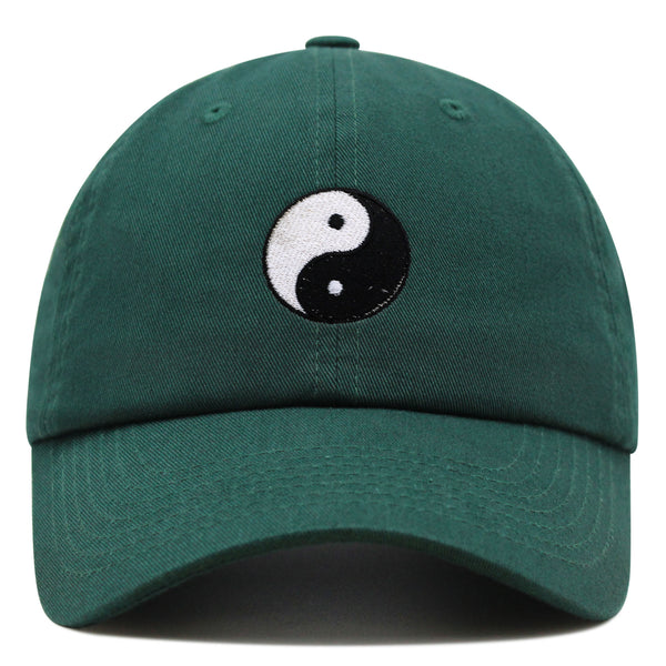 Ying Yang Premium Dad Hat Embroidered Baseball Cap Asian Meditation