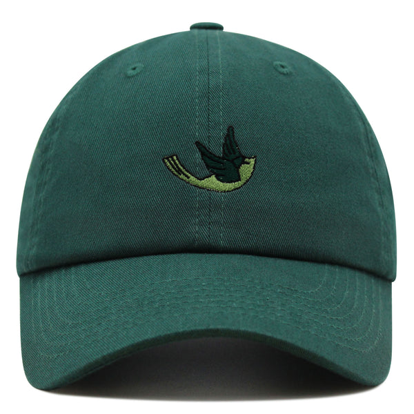 Green Bird Premium Dad Hat Embroidered Baseball Cap Nature Animal