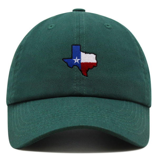 Texas Premium Dad Hat Embroidered Baseball Cap Map Flag