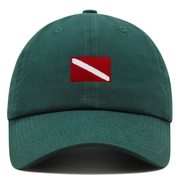 Diving Flag Premium Dad Hat Embroidered Baseball Cap Flag Symbol