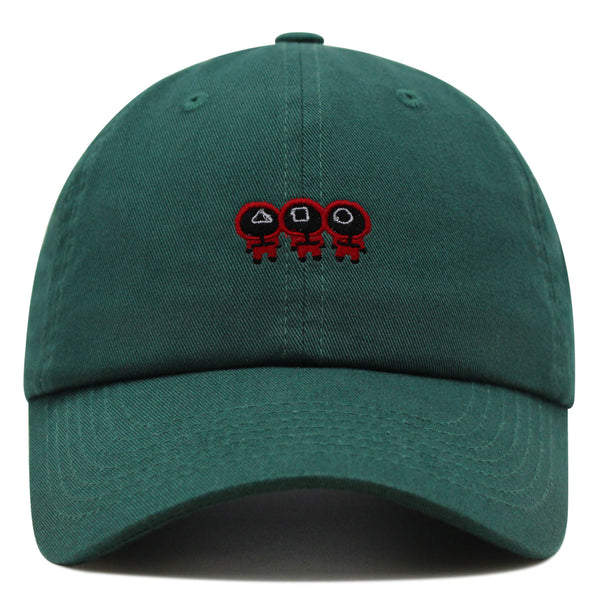 Squid Character Premium Dad Hat Embroidered Baseball Cap Game Red Uniform