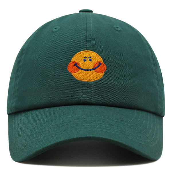 Smile Premium Dad Hat Embroidered Baseball Cap Emoji Smiling Face