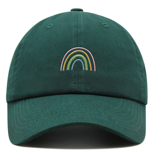 Rainbow Premium Dad Hat Embroidered Baseball Cap Pastel Cute