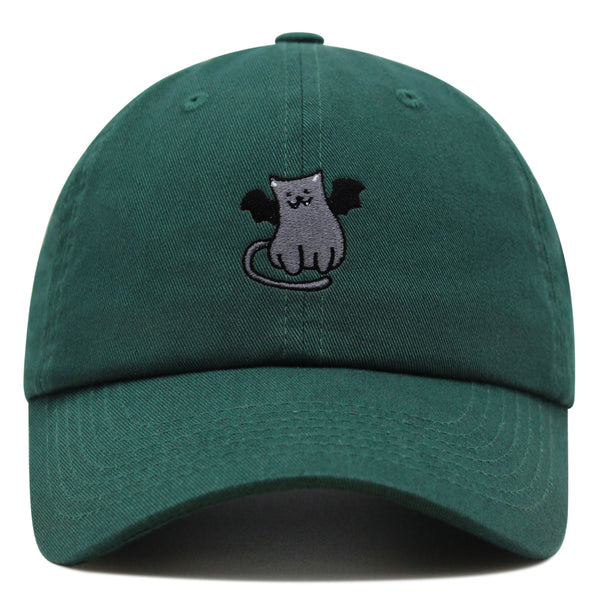 Bat-cat Premium Dad Hat Embroidered Baseball Cap Cat Kitty