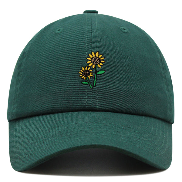 Sunflowers Premium Dad Hat Embroidered Baseball Cap Flower Floral