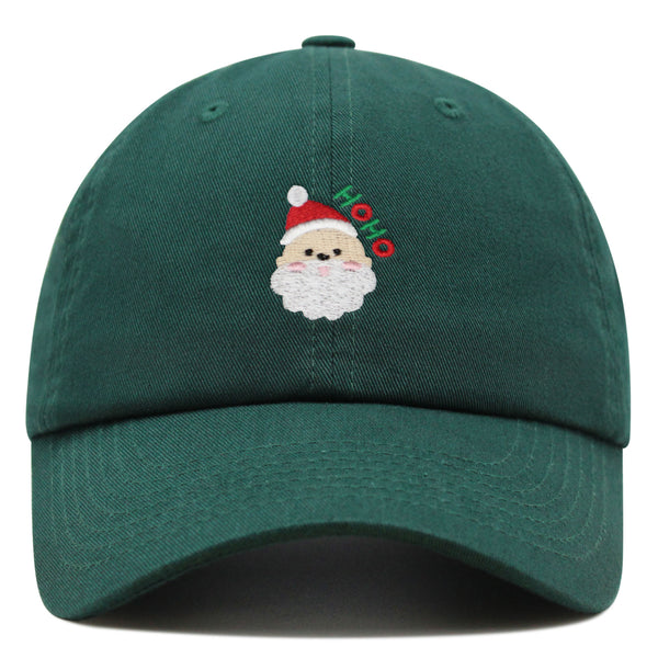 Santa Claus Face Premium Dad Hat Embroidered Baseball Cap Christmas Gift