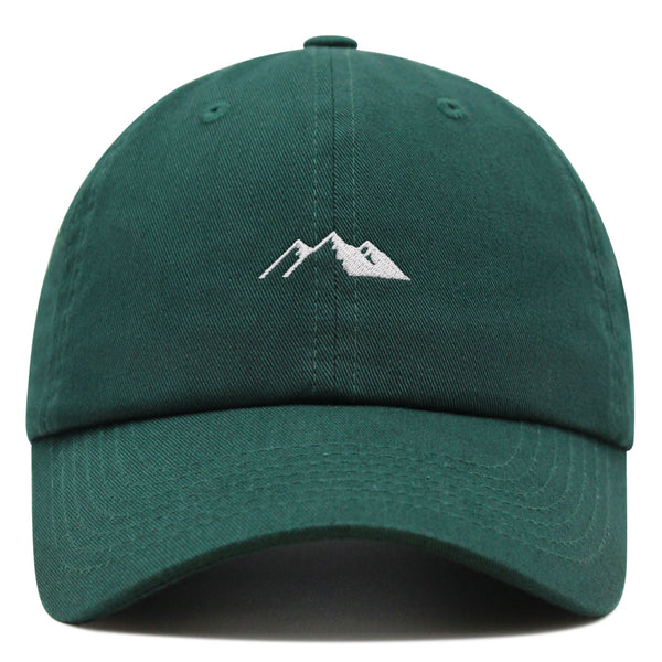 Mountain Premium Dad Hat Embroidered Baseball Cap Snowy