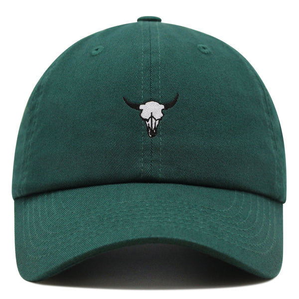 Bull Skull  Premium Dad Hat Embroidered Baseball Cap Cowboy