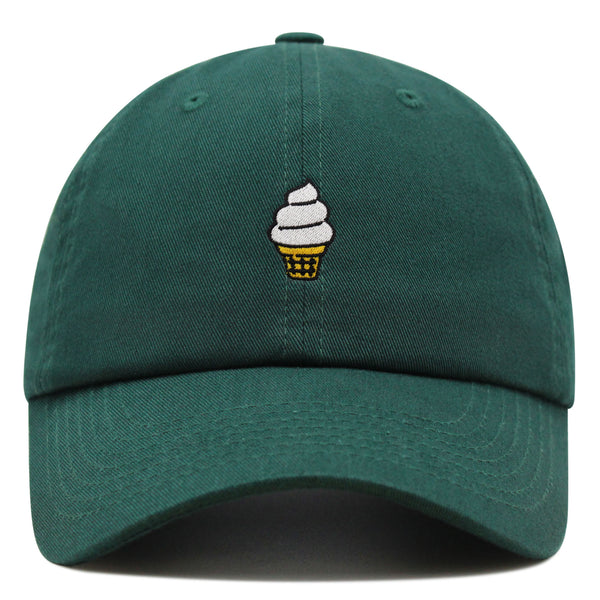 Ice cream Cone Premium Dad Hat Embroidered Baseball Cap Cute