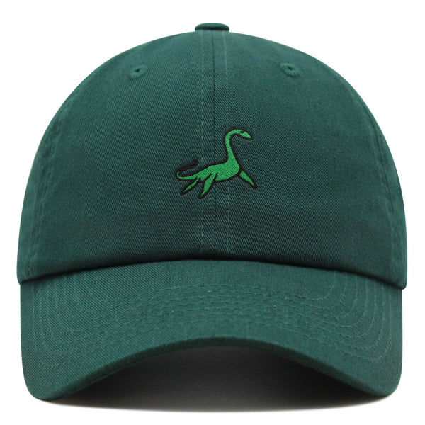 Elasmosaurus Dinosaur  Premium Dad Hat Embroidered Baseball Cap Green