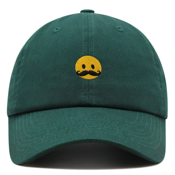 Mustache Emoji Premium Dad Hat Embroidered Baseball Cap Funny