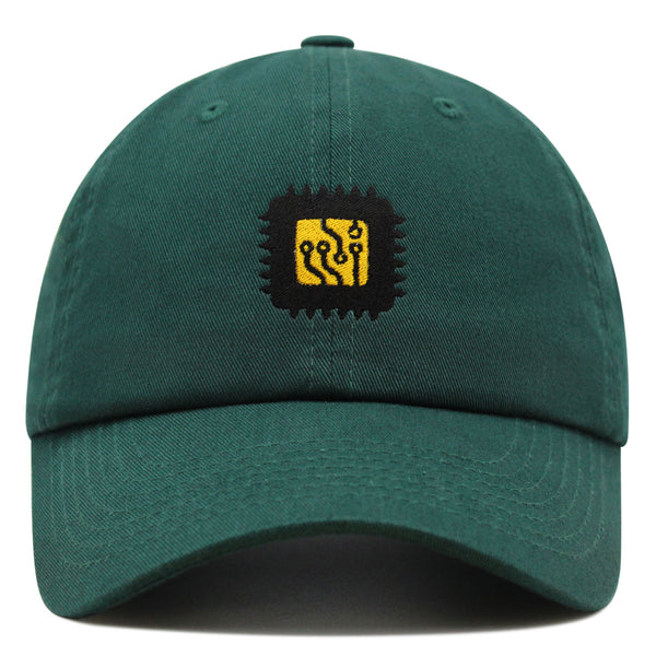 Computer Chip Premium Dad Hat Embroidered Baseball Cap CPU