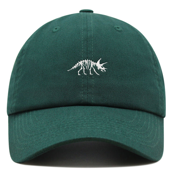 Dinosaur Fossil Skeleton Premium Dad Hat Embroidered Baseball Cap Skull