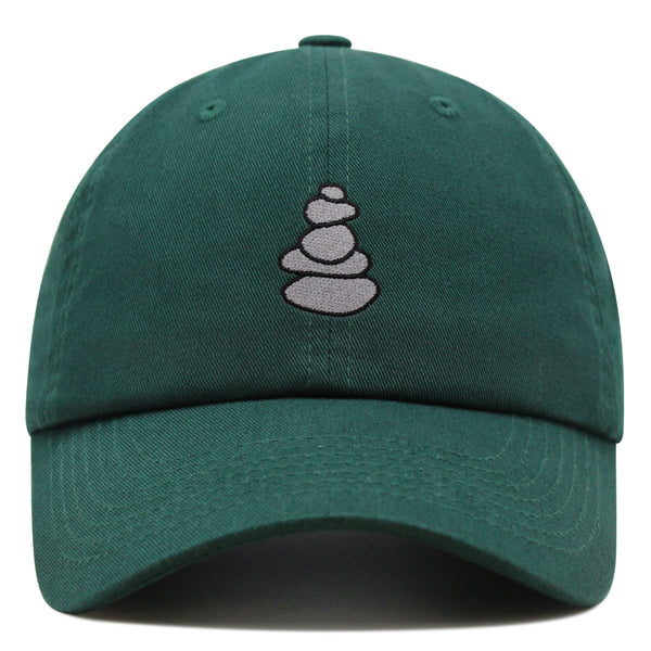 Rock Cairns Premium Dad Hat Embroidered Baseball Cap Mountain