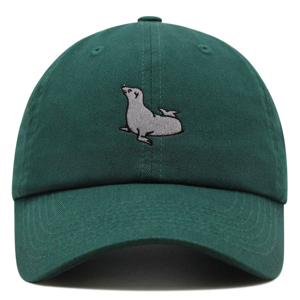 Seal Premium Dad Hat Embroidered Baseball Cap Fishing Pier