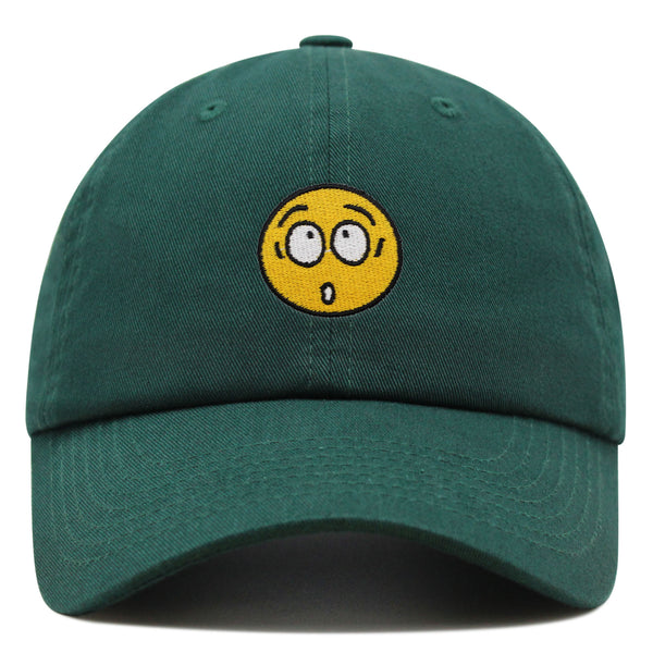 Surprised Face Emoji Premium Dad Hat Embroidered Baseball Cap Silly