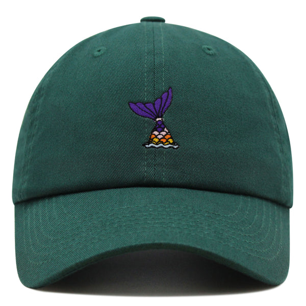 Mermaid Tail Premium Dad Hat Embroidered Baseball Cap Cute