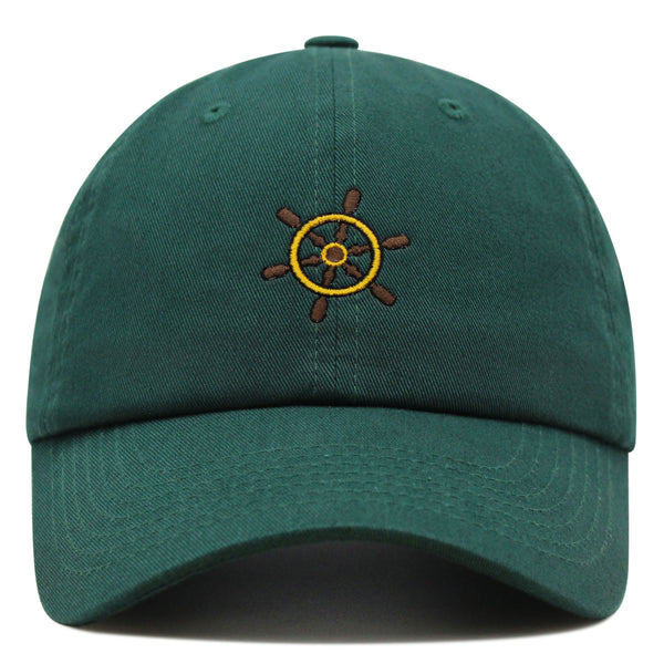 Ship Wheel Premium Dad Hat Embroidered Baseball Cap Boat