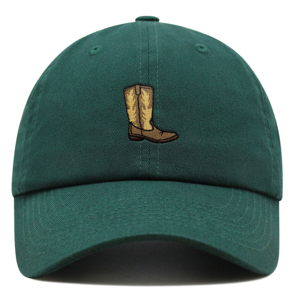 Cowboy Boot Premium Dad Hat Embroidered Baseball Cap Boots