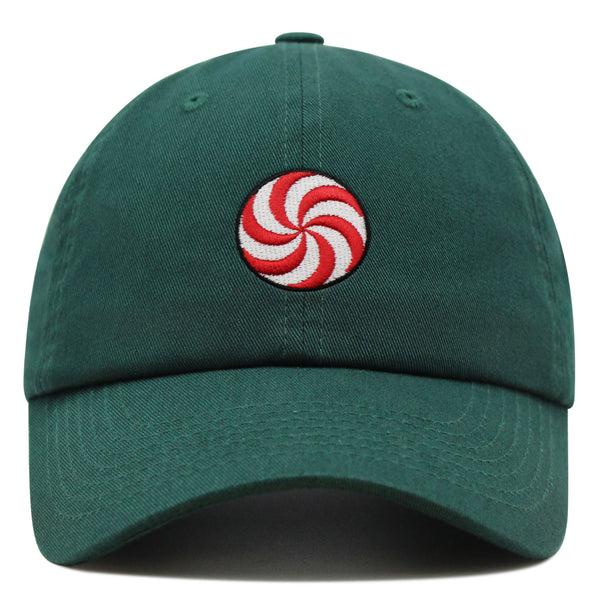 Peppermint Swirl Candy Premium Dad Hat Embroidered Baseball Cap Foodie