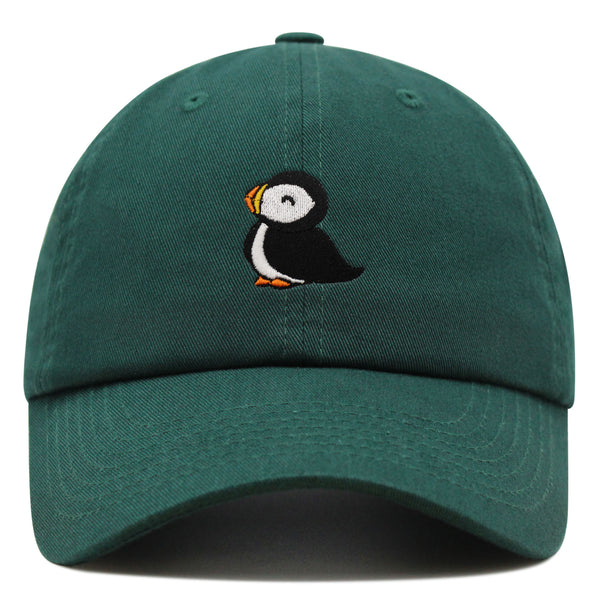 Puffin Premium Dad Hat Embroidered Baseball Cap Cute Bird