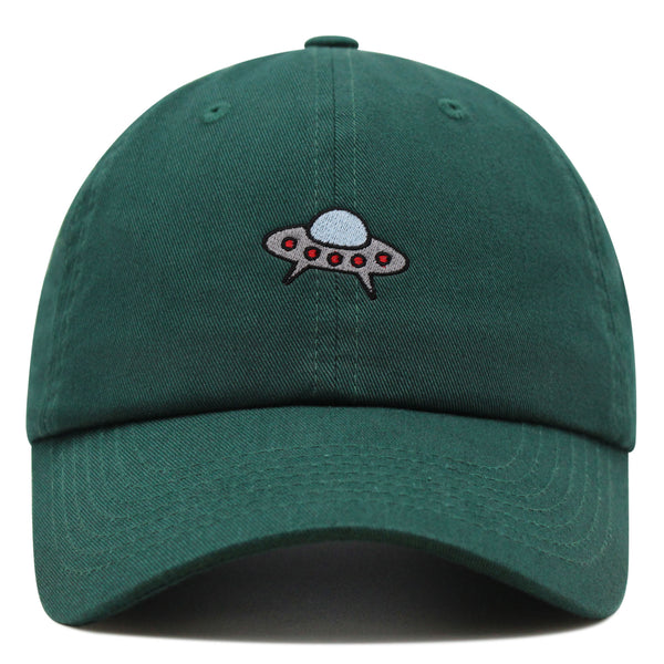 Flying Saucer UFO Premium Dad Hat Embroidered Baseball Cap Space Alien